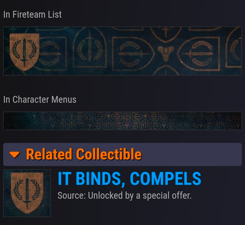It Binds, Compels - Limited Time Emblem